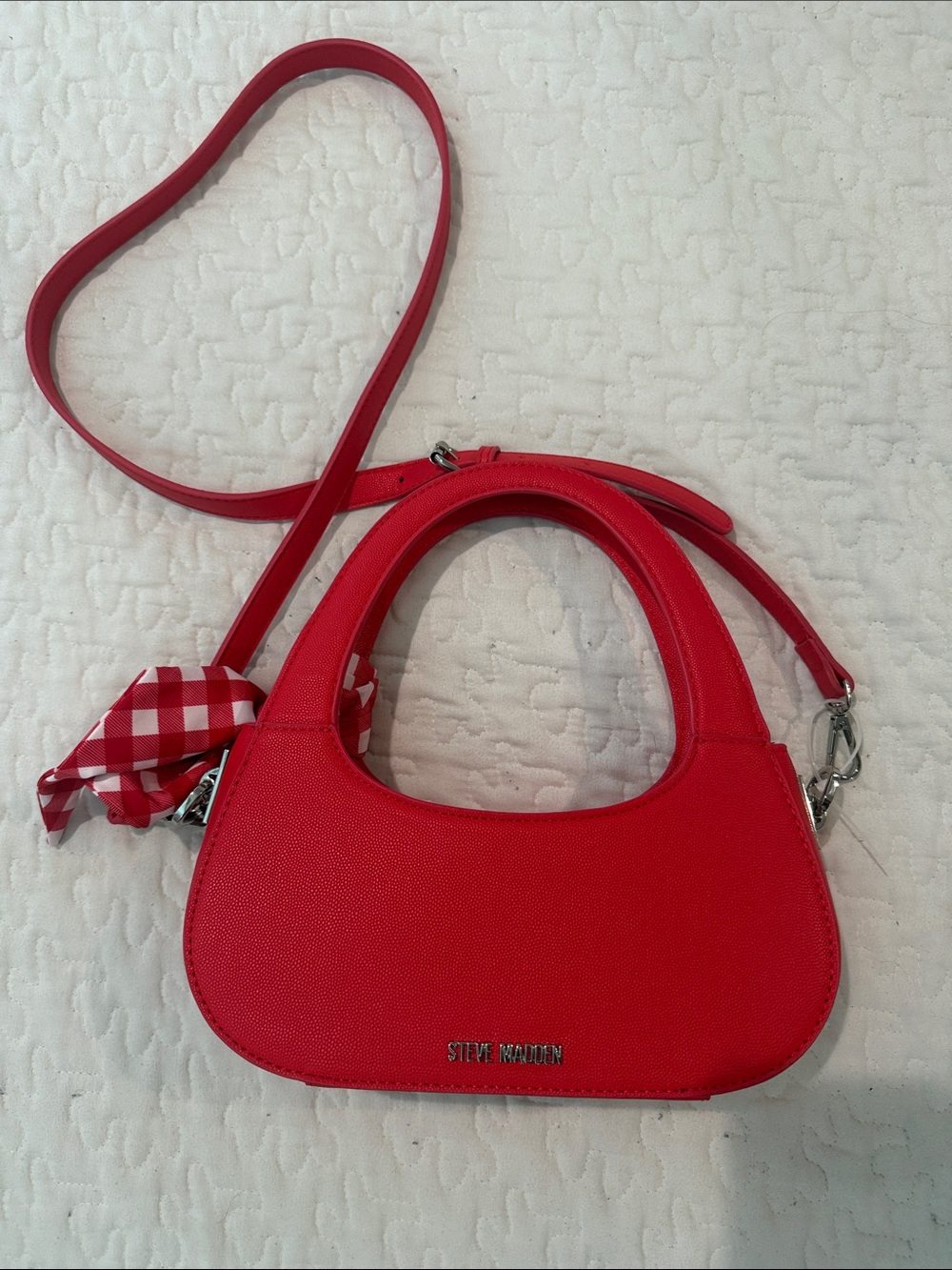 Steve Madden Scarlet Red Mini Top-Handle Crossbody Bag